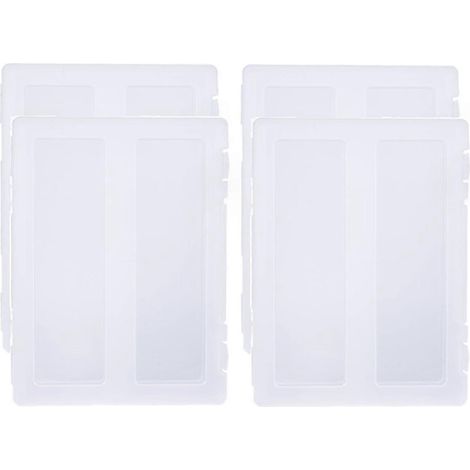 Lot de 4 pochettes de rangement portables pour documents A4, boîtes de rangement en plastique pour papier format lettre (8,5 x 11 pouces), albums de scrapbooking et magazines. (1/5)