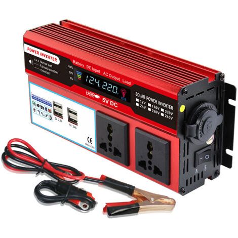 onduleur 500w transfrontalier alimentation directe onduleur voiture avec 4usb téléphone portable charge rapide écran LCD double prise(12V à 220V) (1/3)