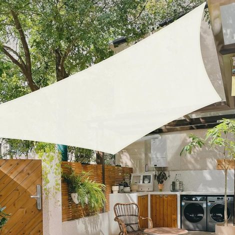 Voile d'ombrage Carré 2.5x2.5m Imperméable Toile Ombrage 95% UV Protection pour Patio Balcon Jardin Terrasse Extérieur-Antracite (1/5)