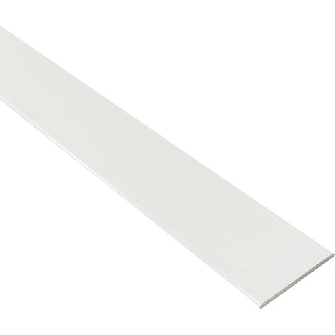 Méplat aluminium (15mm x 1,3mm x 1000 mm, Laqué blanc) HOMEWELL