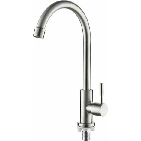 Mitigeur de cuisine rotatif 360° – Acier inoxydable 304 – Aérateur Nerperl silencieux – Économie d'eau 30% – Installation rapide (1/3)