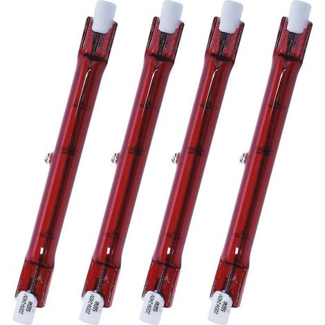Ampoule halogène rubis 500 W compatible avec le chauffage de jardin Heatmaster R7 - lot de 4 (1/5)