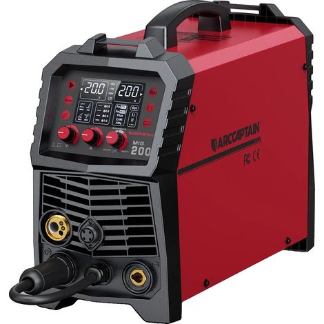 MIG-Schweißmaschine, 220V, 200A, 6-in-1-Funktionalität, Abmessungen 20,9"x8,5"x16,1", Gewicht 15 KG (1/5)