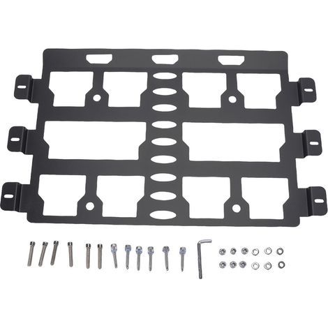Ortviai Plaque de fixation complète pour caisse à outils Packout – Acier carbone, charge 45 kg, compatible mur/sol/camion (1/5)