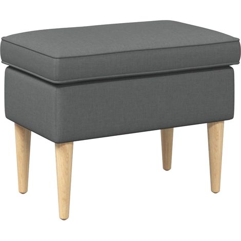 vidaXL  Foot Stool  Dark Grey 55 x 35 x 41 cm Polyester