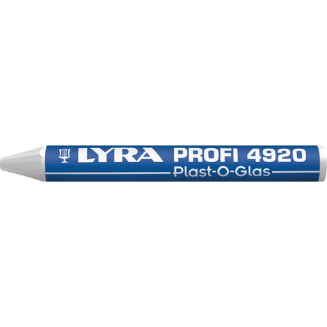 LYRA Wachskreide 4920 Plast-O-Glas runde Form weiß Inhalt 12 Stück (1/2)