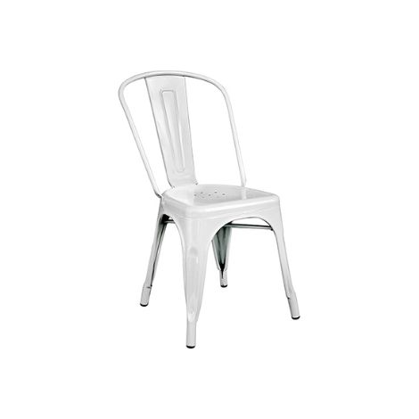 Sedia in lamiera galvanizzata, color avorio MALIGI HOME MG/GAROFANO Avorio