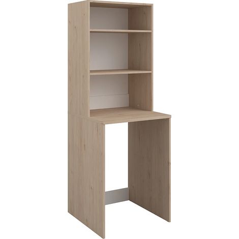 Armadio per lavatrice con ripiani L65 x H184 cm Naturale chiaro - ERKANO (1/4)