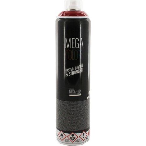 Bombe de peinture mega 600ml - rouge bordeaux - MTN