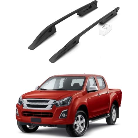 TURTLE kompatibel mit Chevrolet D-Max (Rt50) 2012-2015 Dachreling Falcon Schwarz (1/2)
