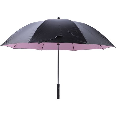 Ortviai Parasol UV 90 cm avec Ventilateur Intégré, Batterie 3000 mAh, Tissu Éthylène 190T, Rose (1/5)