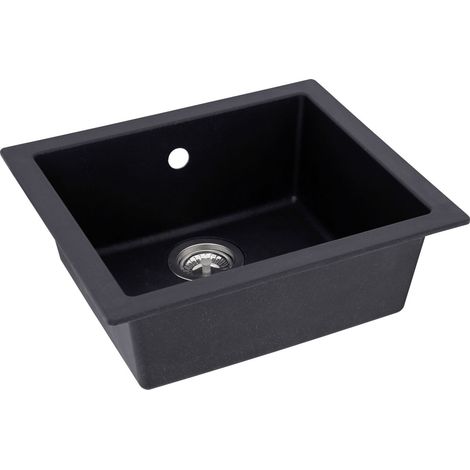 respekta Mineralite Einbauspüle 1 Becken Ohio 50 x 44 cm Spülbecken Spüle (1/6)