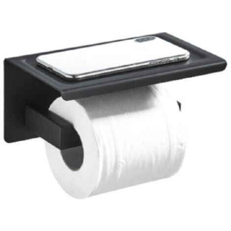 Distributeur papier WC avec étagère LOFT-GAME noir mat - Noir (1/4)