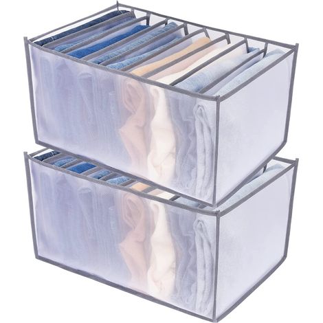 Organisateur de vêtements à 9 compartiments, organiseur de tiroirs pour vêtements, panier de rangement pliable pour placard, boîte de rangement pour vêtements avec compartiments, idéale pour une chamb (1/5)