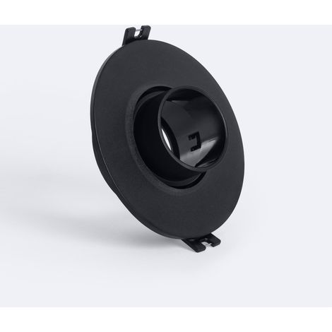 Portafaretto Downlight Circolare Regolabile Basso UGR Lampadina LED GU10 / GU5.3 Foro Ø75 mm Suefix Nero (1/3)