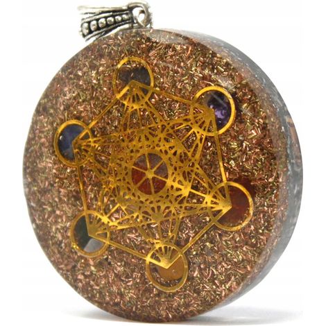 Pendentif Orgonite Haute Puissance Chakra OPP-10 or (1/3)