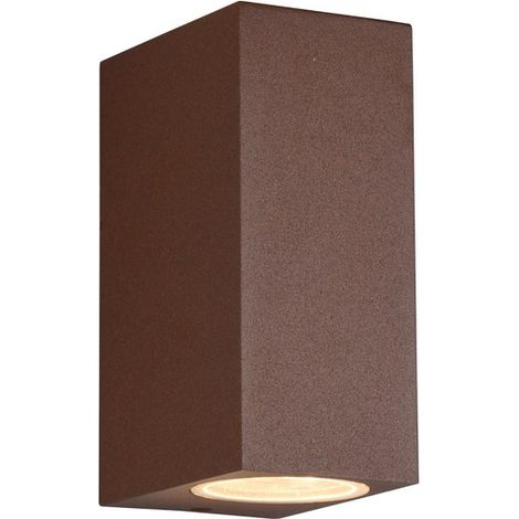 Applique extérieure rectangulaire haut/bas 2x GU10 IP44 ORVIE cuivrée Trio (1/5)