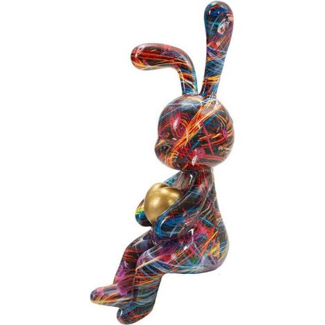 Lapin décoratif en polyrésine Psyco Modèle 1 (1/4)