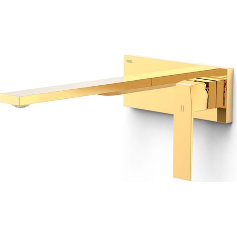 TRES 20230032OR SLIM Pieza Vista para Cuerpo Empotrado De Lavabo Color Oro 24K - ref: 20230032OR