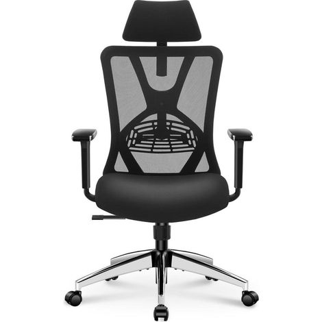 Ticova Ergonomischer Bürostuhl Hoher Rücken Verstellbare Armlehne Kopfstütze (1/5)