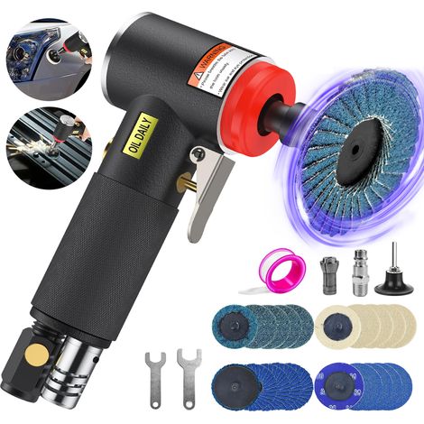 Ensemble de Lustreuse Polisseuse Voiture, Mini Meuleuse Pneumatique, Mini Ponceuse Electrique Disqueuse, Outils Pneumatiques pour Le Ponçage, L'Affinage, Le Polissage et Plus Encore (1/5)