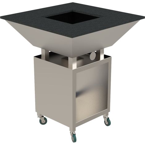 Eichenwald Edelstahl Grill mit Granitauflage 900x900mm (1/4)