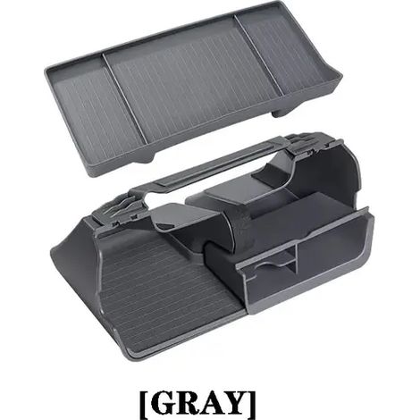 (Combinaison 2) Compatible avec Tesla Model 3 Y 2022 : Boîte de rangement sous écran, revêtement floqué, console centrale, tableau de bord, porte-clés, grand espace de rangement (1/5)