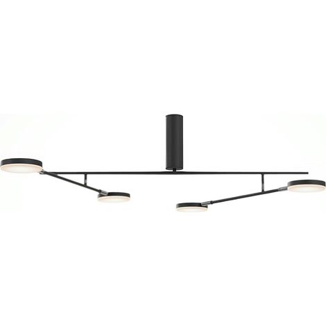 Suspension noire LED – bras articulés avec 4 ampoules OCALA (1/3)