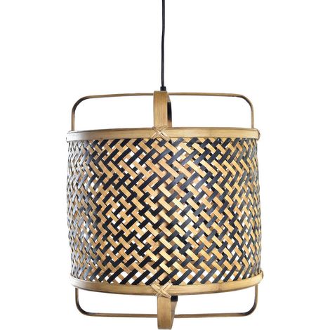 Suspension élégante en rotin tressé pour intérieur chic - Marron naturel tressé (1/5)