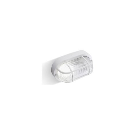 PLAFONIERA OVALE GRIGLIA BIANCO