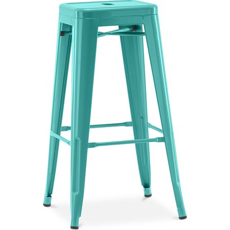 Taburete de Bar – Estilo Industrial – Acero – 76 cm – Stylix (1/5)