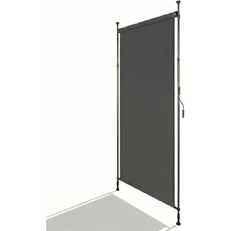 Tenda da sole verticale da esterno con morsetto, 120 x 270 cm, grigio antracite (1/5)