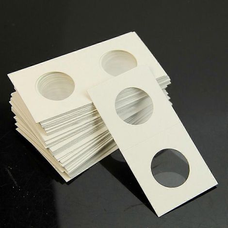 50 Stück 31,5 mm Leuchtturm-Briefmarken-Münzhalter-Abdeckung für Aufbewahrungskoffer 2x2 Zoll Klappdeckel Neu
