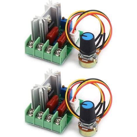 2pcs Régulateur De Tension, Module SCR 2000W, Contrôleur Vitesse Moteur 25A, Pour Éclairage Et Chauffage