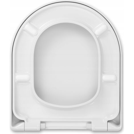 Les rois des sièges de toilettes  Abattant WC Duroplast - Blanc - Mécanisme frein de chute - Antibactérien