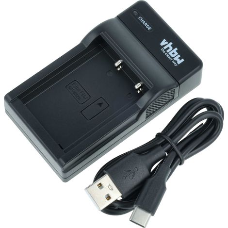 vhbw USB-C Ladegerät kompatibel mit Fujifilm X-A7, X100F, X-A1, X100V, X-E1, X-A2, X-A3, X-A5, X-A10 Kamera - Ladeschale + USB-C Kabel Ladeanzeige (1/5)