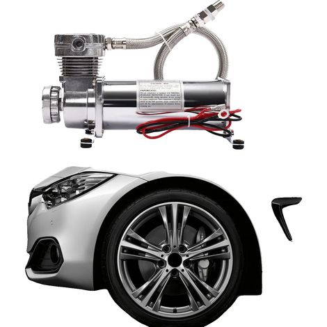 Compresseur de suspension pneumatique, 200PSI, débit de 50L/min, Argent (1/2)