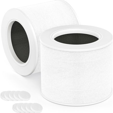 2er-Set Ersatzfilter für LEVOIT Core Mini-Luftreiniger, 3-in-1-H13-True-HEPA-Filter mit Aktivkohle, Referenz: Core Mini-RF (1/5)