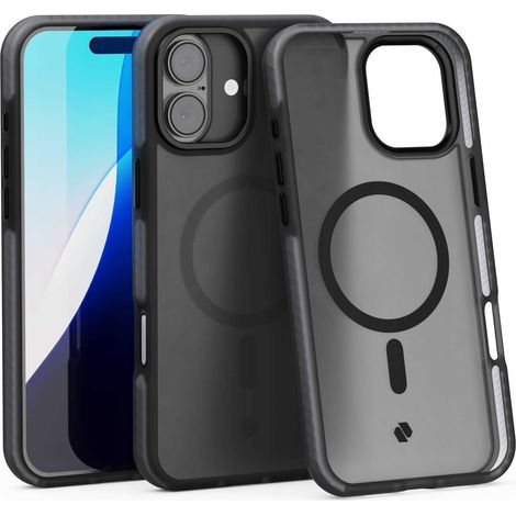Coque Spacecase Hybrid Fusion Mag pour iPhone 16 Plus noire (1/5)