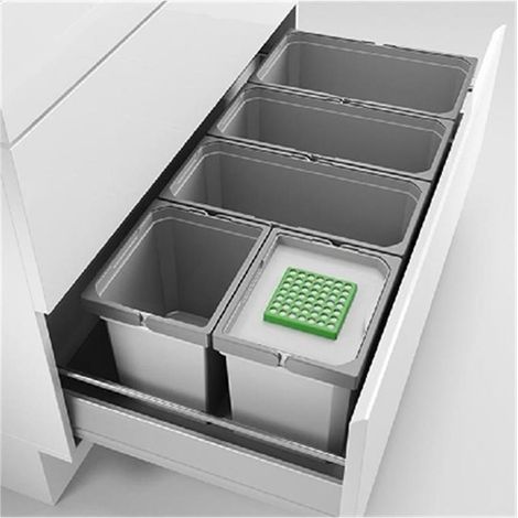 Naber Cox® Box 235 S/1000-5 Bio, Abfallsammler für vorhandene Auszüge, hellgrau (1/2)