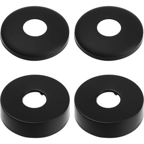 Rosace pour Robinet Douche et Radiateur, Couvercle de Cache Tuyau en Acier Inoxydable Noir, Compatible Mitigeur et Robinetterie (1/5)