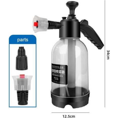 Pulvérisateur à mousse pour lavage de voiture,pompe à main de 2l,arrosage,canon,lave-auto,bouteille de - White[D2822]