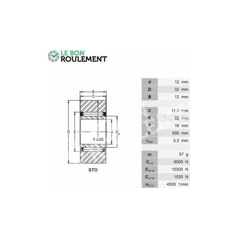 Galet à rouleaux STO12-INA