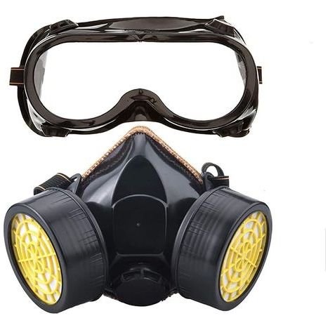 Masque de protection,Masque de à gaz avec 2 filtres à charbon actif Qualité professionnelle Protection contre la poussière, les pesticides, le formaldéhyde et la peinture (1/5)