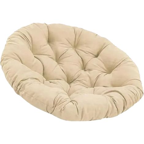 Coussin Siege Rond Forme Oeuf - Kaki - Pour Chaise Tabouret Interieur - 1 Unite
