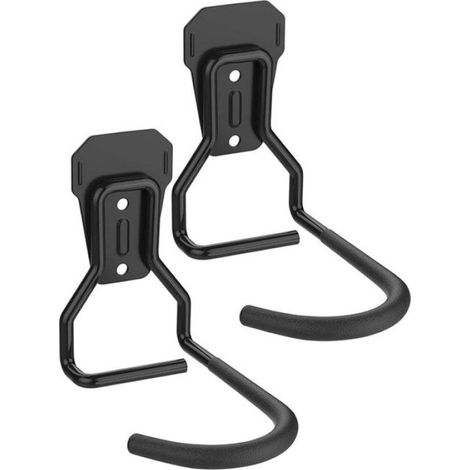 2 crochets pour vélos - Support mural décoratif en fer forgé pour vélos-Convient aux magasins,abris de jardin et garages-Noir (1/4)