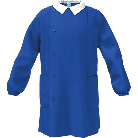 Grembiule Scuola Bimbo con Bottoni Laterali - Neutro Blue Royal 9A