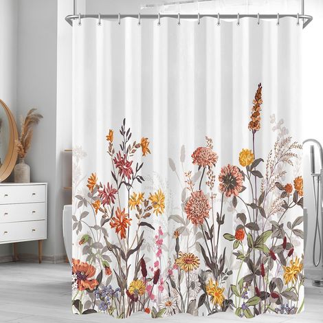 Duschvorhang Antischimmel Wasserabweisend Mischblumen 120 x 200 cm (1/5)