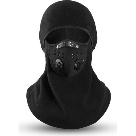 Cagoule de ski avec filtre amovible et aérations respirantes pour hommes et femmes - Couverture faciale polaire imperméable pour sports d'hiver