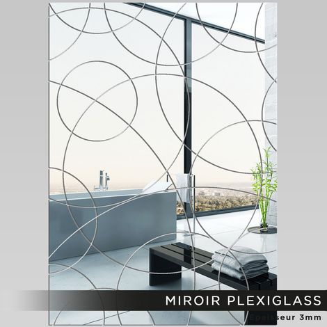 Miroir Plexiglass - Rectangle design - 120x170 cm (1/2)